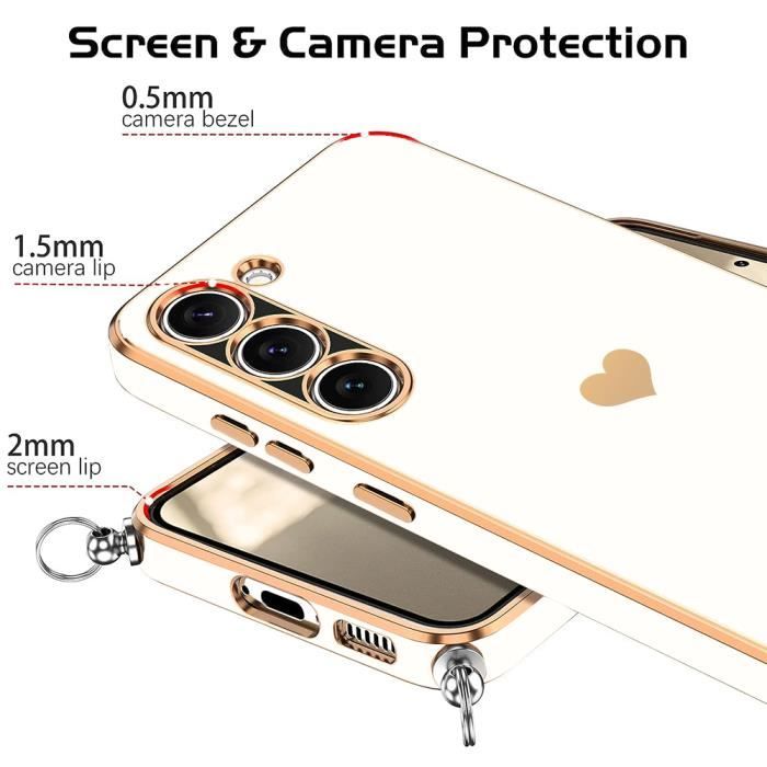 Vauki Coque pour Xiaomi Redmi Note 10 4G/10S 4G avec Cordon,Etui Silicone Souple Antichoc Housse