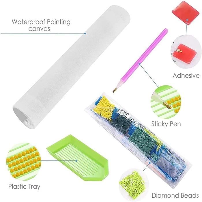 DNWFZ Kit 2 Stylos Peinture Diamant 5D Avec 12 Forets Remplaçables - Outils Diamond Painting Pour Adultes Et Enfants