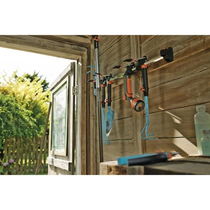 Support Mural Gardena Combisystem Pour 6 Outils - Rangement Jardin Pratique