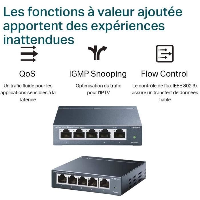 Switch Réseau 2.5 Gigabit 8 Ports RJ45 - KALEA-INFORMATIQUE, 2.5G, 1G, 100Mbps, Neuf