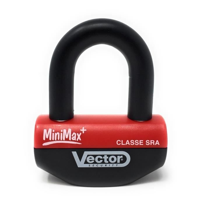 VECTOR - Kit antivol chaîne 1,30m + cadenas/bloque-disque MiniMax+