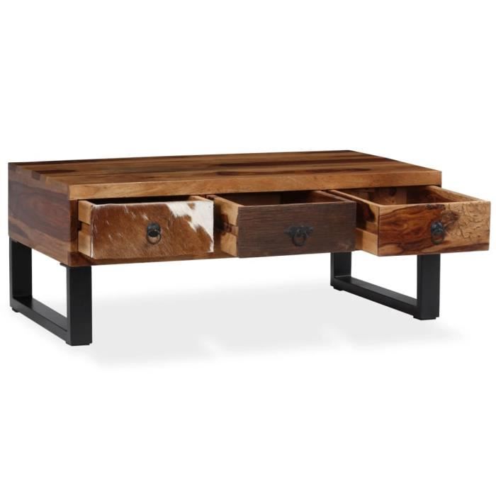 SIB Table basse Bois massif de Sesham 90 x 50 x 35 cm 7053726251105 ...