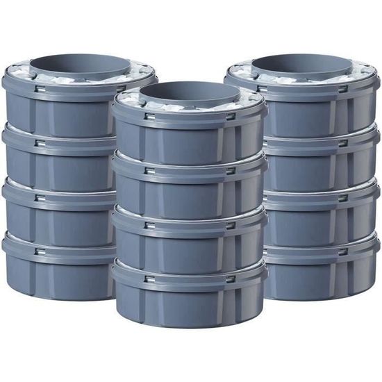 Recharge Poubelle A Couche Angelcare Poubelle Couche Bebe Recharges Poubelle à Couches - 10 Sacs Anti-Odeurs 4.5m - Compatibles Angelcare/Litter Locker Recharge Tommee Tippee