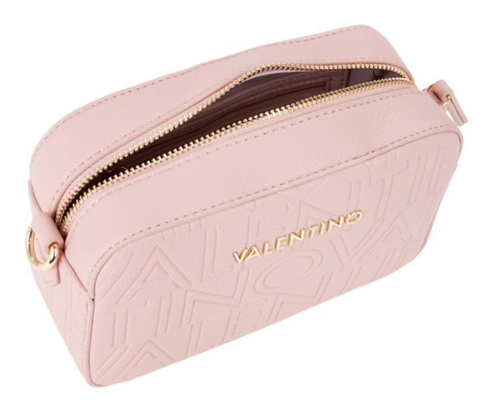 Sac Bandoulière VALENTINO Pansy Camera Bag Corallo - Neuf Avec étiquettes, Rose Texturé