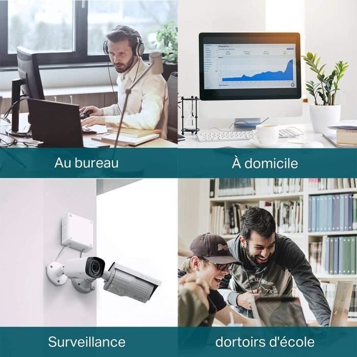 Commutateur Réseau Gigabit 5 Ports Non Géré - 10/100/1000 Mbps - Compact, Sans Ventilateur - Pour étendre Connexion Ethernet