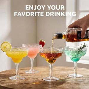 Ensemble 4 Verres à Margarita 250ml - Verres à Cocktails Alpina Pour Soirées Festives