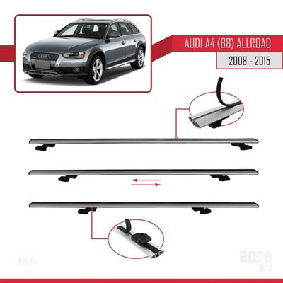 Barres De Toit Pour Audi A4 B8 Break 2009-2015 - Neuf Marque TURTLE 2 Ans Garantie