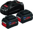 Pack de 2 batteries 18V Procore 5,5Ah + chargeur rapide - BOSCH - 1600A0214C-0