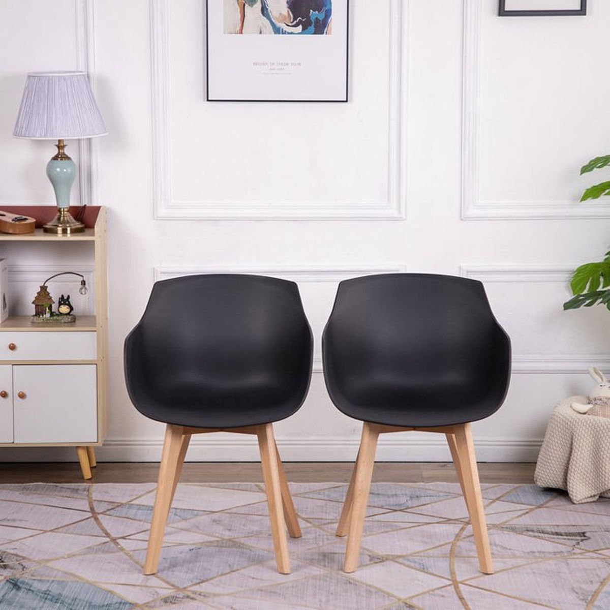 DORA Lot de 2 Chaise Salle à Manger Fauteuils Scandinave de Cuisine