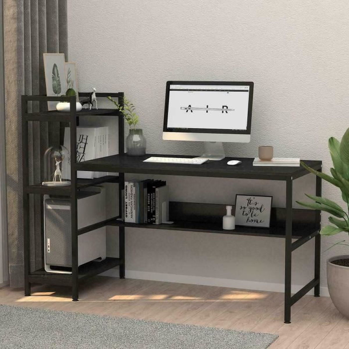 Table Bureau Informatique Avec Etagere De Rangement Bureau D