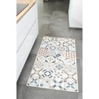 Tapis de Cuisine - NAZAR RUGS - Azulejos - 50x100 cm - Carreaux de Ciment - Marron
