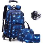 KEXIMIXUE Cartable Scolaire Roulette Garcon Sac à Dos roulettes Cartable a Dos Roulette Primaire Trolley Bag Sac Roulette Ecolier CE CE2
