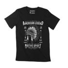 ULTRABASIC Homme Tee-Shirt Amérindien - Légende Américaine – Native Indian - American Legend – T-Shirt Vintage Noir