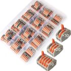 NETBOAT Bornes de Connexion Automatique, Alled 60pcs Connecteurs de Fils Compacts Câblage Branchement, Assortiment Rapide teur Electrique