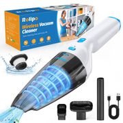 Aspirateur Voiture Sans Fil 120W - 13KPA Puissant, 600ml, LED, Absorbe Liquides, 28min Autonomie