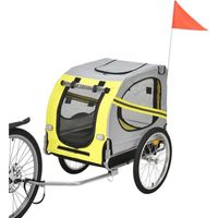 Royalbell®Remorque de vélo Pliable pour chien attelage pour chien Chariot de transport de chien - Jaune et noir