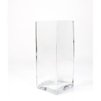 Vase carré en verre JACK, transparent, 14x14 cm, 35 cm - Vase en verre transparent - Vase design - INNA Glas