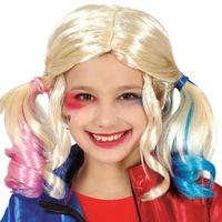 Perruque Harley Quinn Couettes Jaune pour Enfant - Accessoire de déguisement