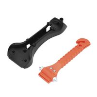 Car Auto Window Breaker Emergency Hammer Belt Cutter Bus Safe Escape Tool Kit, orange
