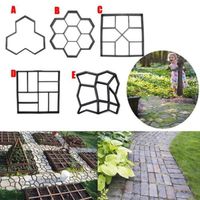 VERYNICE-Jardin Bricolage En Plastique Chemin Maker Pavement Modèle Béton Stepping Stone   Ciment Moule Brique - style E
