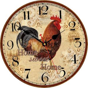 PENDULE DE NEWTON 30 Cm Vintage Le Coq Pendule Murale, Silencieuse Originale En Bois Horloges, Décoratif Retro Animaux Pendule Murale Pour La [h110]