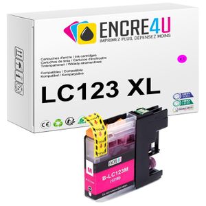 Lot De 4 Cartouches D'encre Compatibles Brother LC123XL Noir - Marque Premium Cartouche - Neuf