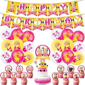 BALLON DÉCORATIF  Decoration Anniversaire Minions Balloons Kit Décor