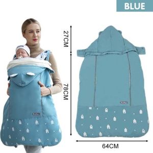 ÉCHARPE DE PORTAGE couleur T1 BLEU écharpe épaisse et chaude pour bébé, porte-bébé d'extérieur, coupe-vent, sac à dos pour bébé,