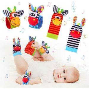 HOCHET Hochet bébé - jouet eveil bebe montessori - Chaussette bracelet bébé - 0 à 6 Mois