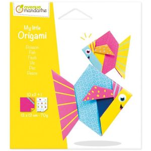 JEU DE ORIGAMI Kit Origami - Avenue Mandarine - Poisson - 20 feuilles - Enfant 8 ans et plus