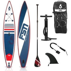 STAND UP PADDLE Stand up Paddle Gonflable RACE 12'6 - 384 x 71 x 15 cm - Pack complet avec Pompe, Pagaie, Leash et Sac de transport