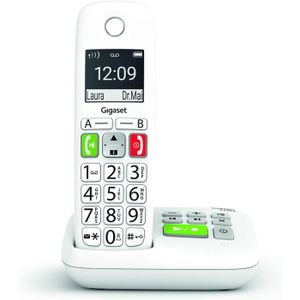 Téléphone fixe Gigaset E290A - Telephone Fixe sans Fil Blanc avec