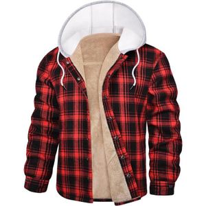 Hommes chemise bucheron veste a carreaux Cdiscount