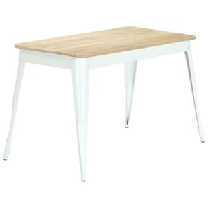 Table Salle A Manger Bois Pied Metal Achat Vente Pas Cher