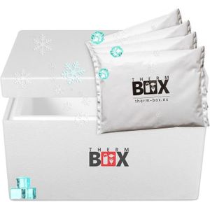 SAC ISOTHERME THERM BOX Grande boîte en polystyrène avec bloc réfrigérant pour glacière de transport - Réutilisable204