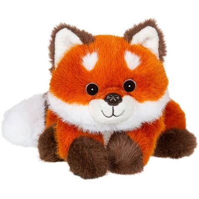 Peluche Renard Allongé Roux et Blanc - 25 cm