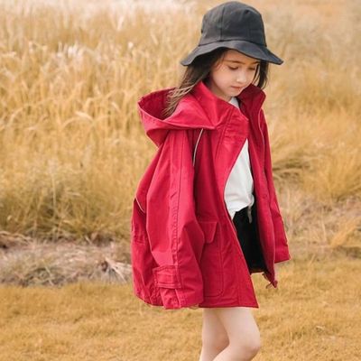 Trench coat fille manteau l ger mi long fille printemps et automne
