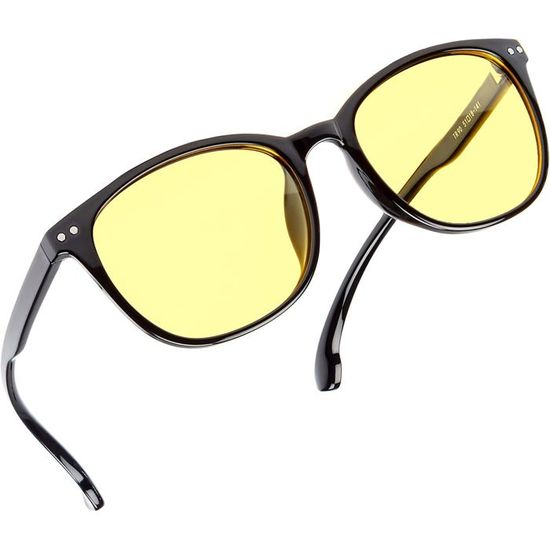 Myiaur Classique Mode Lunette Jaune Conduite De Nuit Anti Eblouissement Polarisantes Pour Femme - Protection UVA UVB