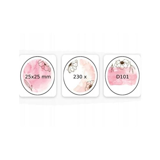 NIIMBOT Étiquettes Rondes Autocollantes Rose 26x26mm 260 PCS - Compatibles B1 B21 B3S