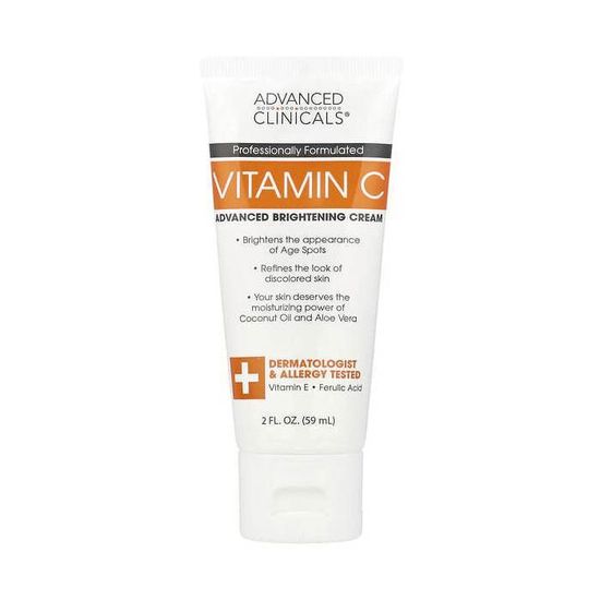 Crème éclaircissante Advanced Clinicals Vitamine C – 454g – Anti-taches, Hydratante – Neuf USA