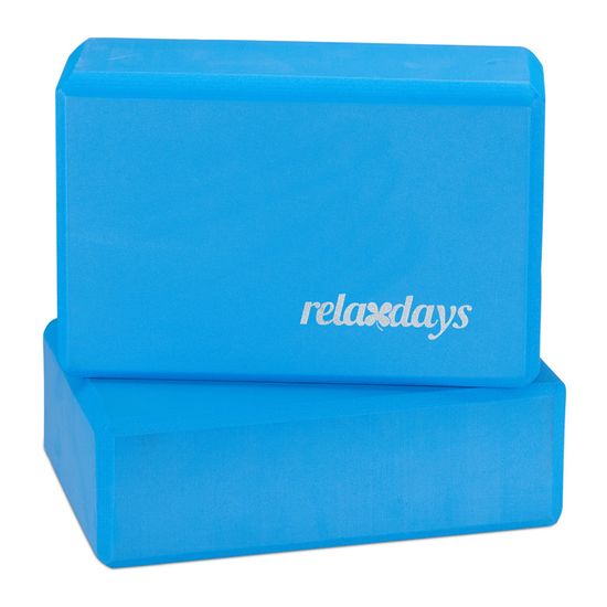 Lot 10 Briques De Yoga Relaxdays – Mousse Rigide Antidérapante, 8x23x15 Cm, 120g Pièce, Noir, Idéal Studio Et Maison