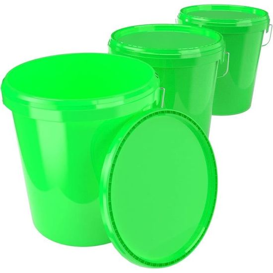 Lot de 4 seaux de nettoyage 5 litres - Couleur