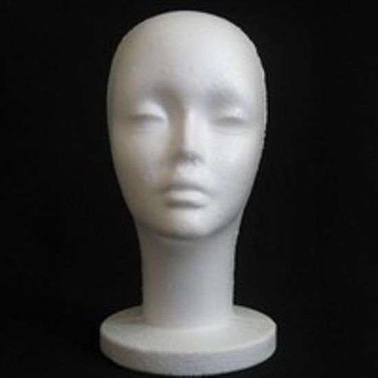 Onsinic 1Pc tête avec Mousse de polystyrène Mannequin Visage féminin 