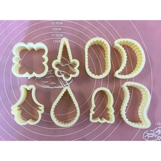 Moule à Gâteau 4 Emportes-pièces 8 Empreintes - Double Face, Pour Sablés Et Fondants