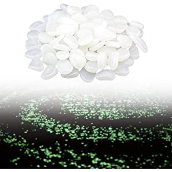 500 Galets Lumineux Blancs Pour Jardin – Pierres Phosphorescentes 1-1,5 Cm – Décoration Extérieure Pour Allées, Aquariums Et Pots