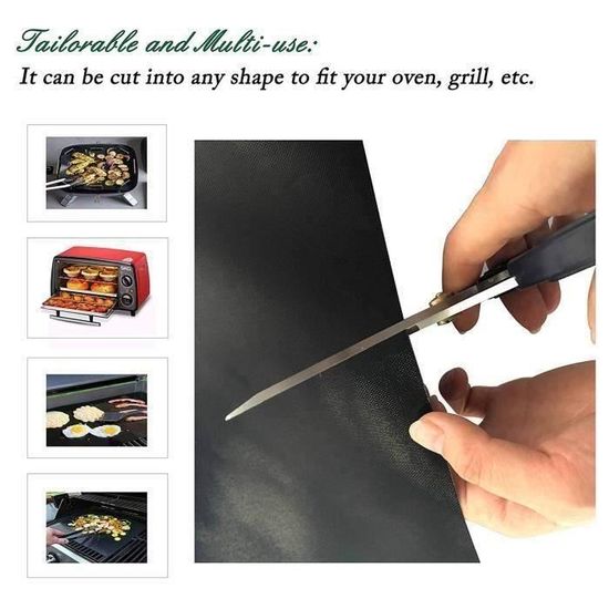 Lot De 20 Tapis De Barbecue Antiadhésifs - 40x33 Cm, Teflon/fibre De Verre, Réutilisables Et Lavables Au Lave-vaisselle
