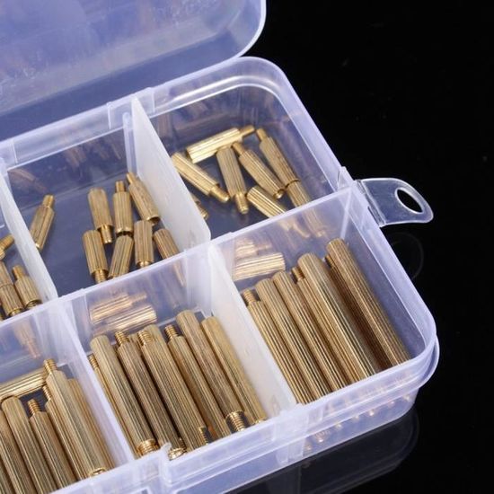 Lot De 100 Entretoises/piliers M2 Laiton 12+4mm (mâle-femelle) Pour Circuits Imprimés - Neuf Uxcell