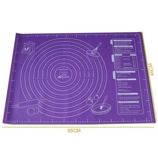 Lot De 2 Tapis De Pétrissage En Silicone Rose - Diamètre 30 Cm - Antiadhésif, Antidérapant - Pour Pâtisserie, Pizza, Pain - 9