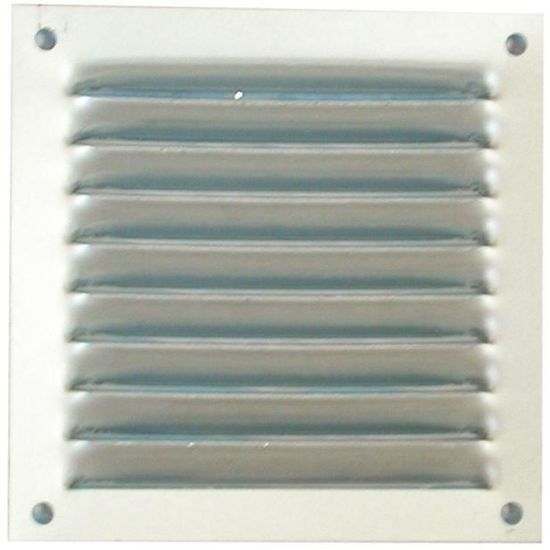 Grille à persienne aération aluminium anodisé sans moustiquaire NEUVE 250 x 250