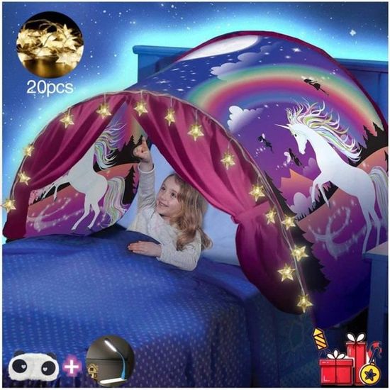 Tente De Lit Starlyf Sleep Fun – Pop-up Playhouse Avec Lampe, Pour Fille Et Garçon, Accessoire Chambre Magique